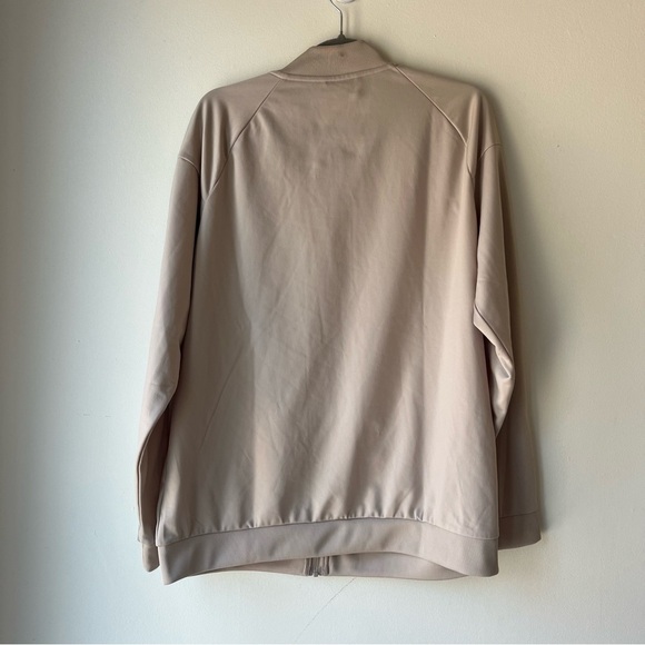 Adidas Women’s 2XL Beige Primegreen Full-Zip Track Jacket Neutral Athleisure - Picture 7 of 8